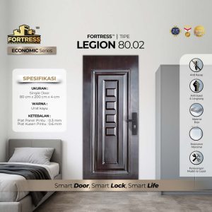 Pintu Baja Fortress Tipe LEGION 80.02 Motif Urat Kayu
